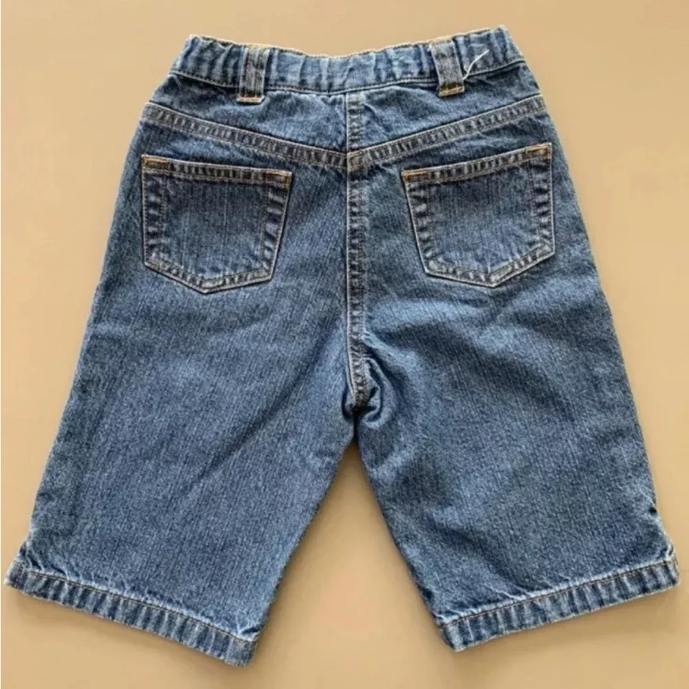 Gymboree Capri Cropped Jeans 2T Beach Denim Elastic Waist 2004 Palm Vintage